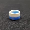 Solid blue/white