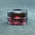 clear red / blk marble