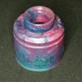 Metallic red / blue glow in the dark