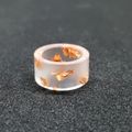 Clear/ rose gold leaf