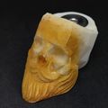 Gold face on white