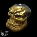 gold face on blk