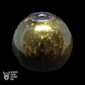 Metallic gold on black