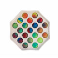 White / Rainbow Hexagon