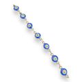 Blue with Silver Chain