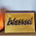 Sodalite on Warm Gold Background