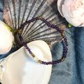 Amethyst (20cm) with Single Pearl