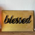 Black Obsidian on Cool Gold Background