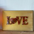 Red Jasper on Cool Gold Background