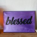 Black Resin on Purple Background
