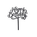 Happy Birthday Cursive Black