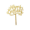 Happy Birthday Cursive Gold