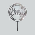 Happy Birthday Round Silver