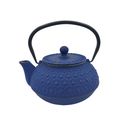 Cast Iron Teapot Spotted Design 600ml - Blue