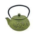Cast Iron Teapot Autumn Leaf 600ml - Green