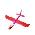Foam Aeroplane Glider with Lights - Red