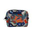 New Orange and Navy Paisley Flourish