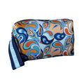 Orange and Navy Paisley Flourish