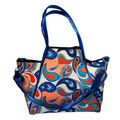 Orange and Navy Blue Flourish