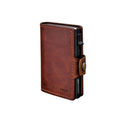 Light Brown with Black Aluminum case with Light Brown stitching