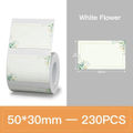 50*30mm*-230pcs White Flower