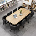 brown table/black chair