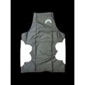 Plain black with imprinted rainbow stamp / chest pocket / Left and Right attached Cloth mitten