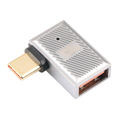 Type-C Male to USB Female Side Bend
