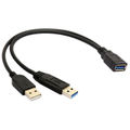 USB 3.0 AF to USB 2.0 AM + USB 3.0 AM