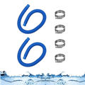 2 Hoses 4 Clamps Blue