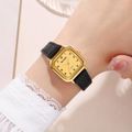 Gold Case Black Strap