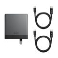 With 2 USB-C Cables