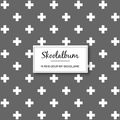 Grey with small white crosses