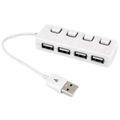 4 Ports with 4 Switch (White)