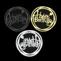 Round Happy Birthday Shape