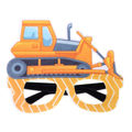Orange Yellow Bulldozer
