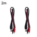 BNC To 2 x Crocodile Clips 2m