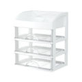 4 Layer White Drawer (White)