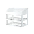 3 Layer White Drawer (White)
