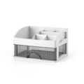 2 Layer Black Drawer (White)