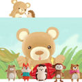 5 PCS/Set Little Grizzlies+Story Card