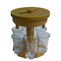 Round Brown with Transparent Cup