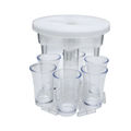 Hexagon Transparent with Transparent Cup