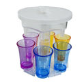 Hexagon Transparent with Color Cup