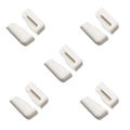5 Pairs White