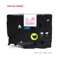 TZe-142 - Red on Clear