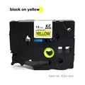 TZe-641 - Black on Yellow