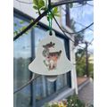 Green with glittered deer