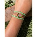 Pink Flower with Green Blast