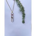 Single Perit Purple Flower Long Necklace